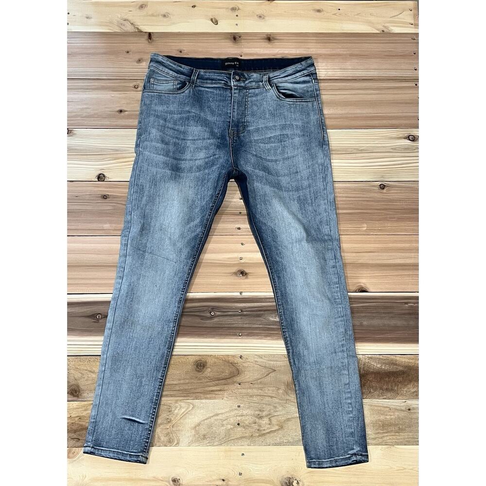Skinny Fit Jeans Mens Size 36X28 Light Wash Denim Skinny Collection